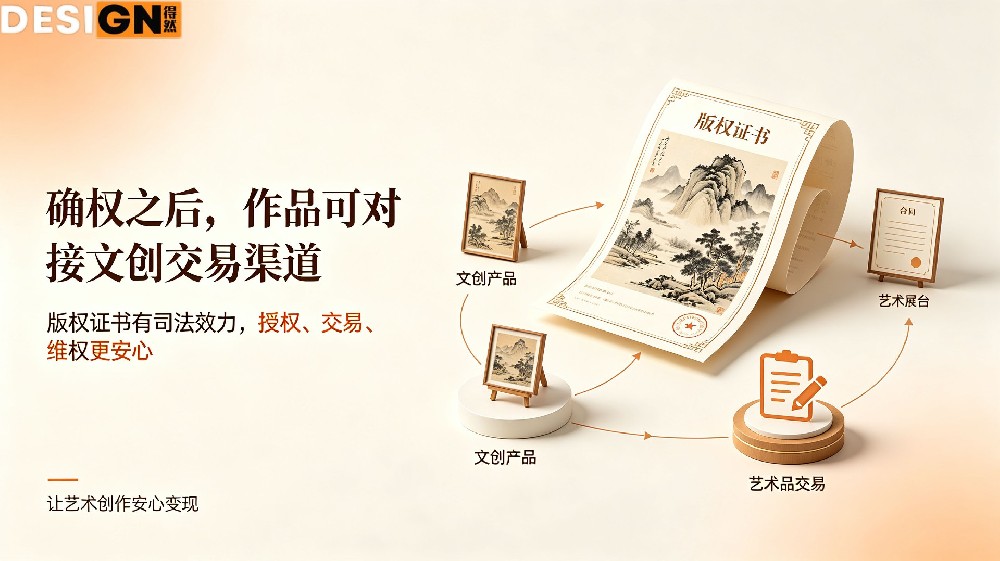 确权护航艺术创作！登记后可对接文创交易，让书画作品安心变现