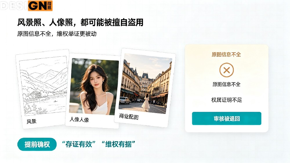 摄影作品频繁被盗图？提前确权轻松维权，得然网全程守护