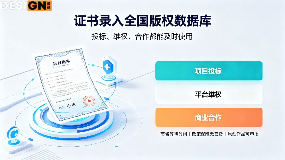 加急拿版权证书找得然网！压缩审核等待，原创作品更快确权